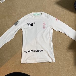 Off white “Impressionism” long sleeve T shirt size M
